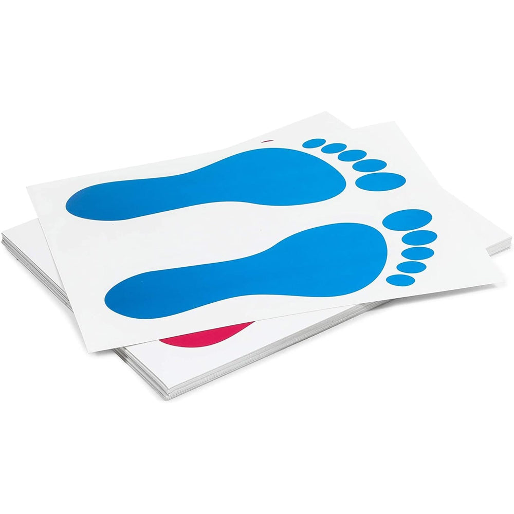 Bright Creations classroom footprint decal set for versatile wall and floor decor