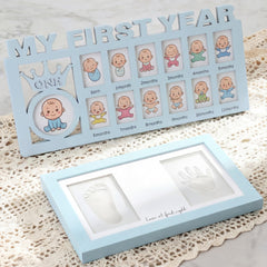 BrightRow baby photo display frame showing 12 month memories for a keepsake