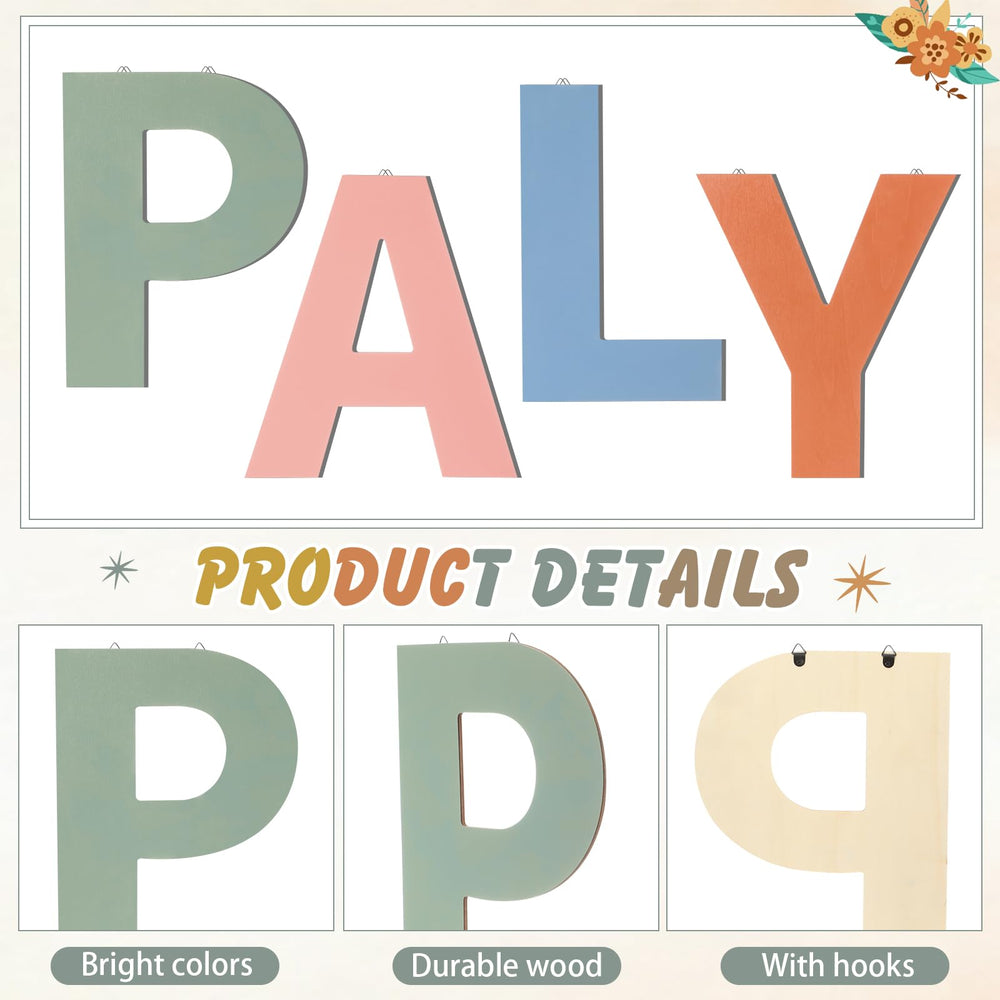 BrightRow colorfully painted sign with PLAY letters for living rooms