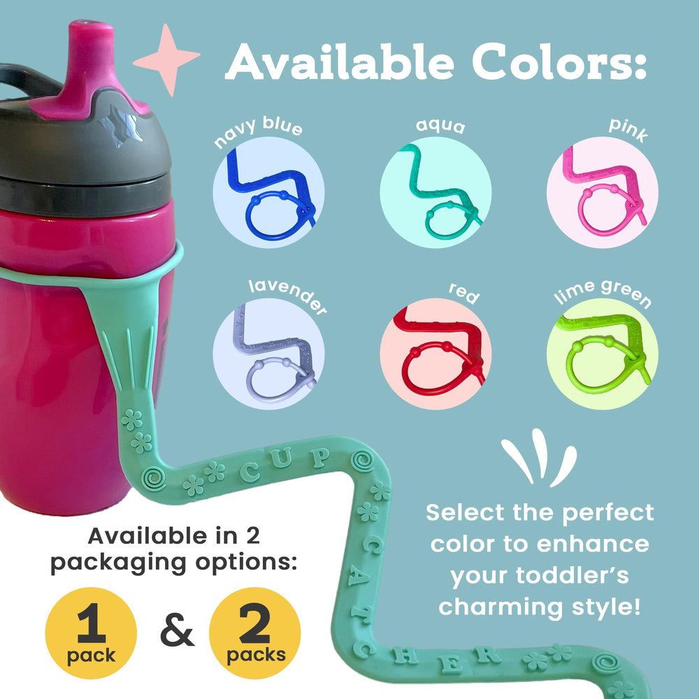 Brilli Baby Cup Catcher on a high chair for easy access
