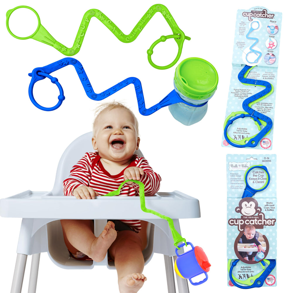 Brilli Baby Cup Catcher on a stroller keeps cups secure during outings.