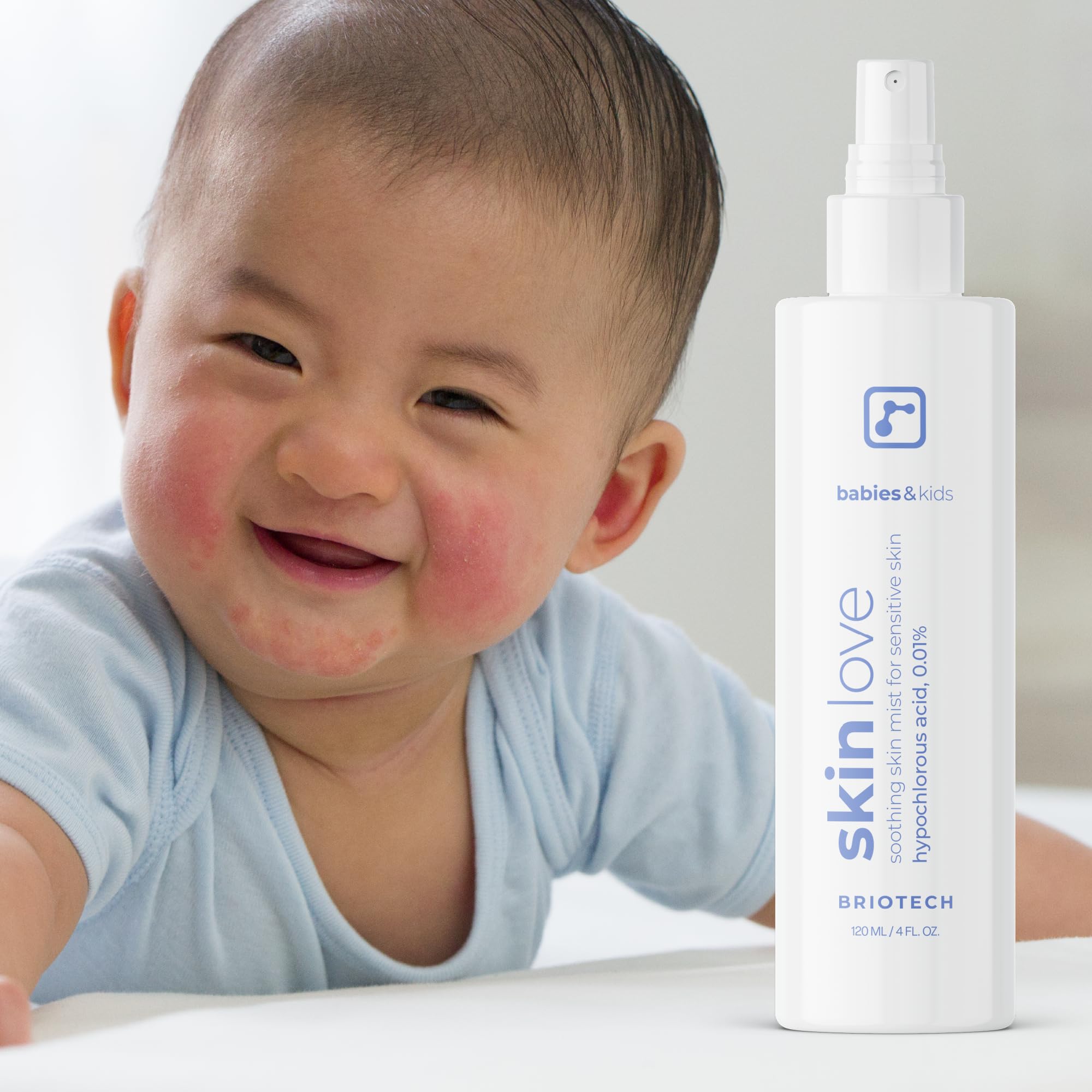 BRIOTECH Briotech Baby Skin Love Spray pediatrician-approved reassurance for parents.