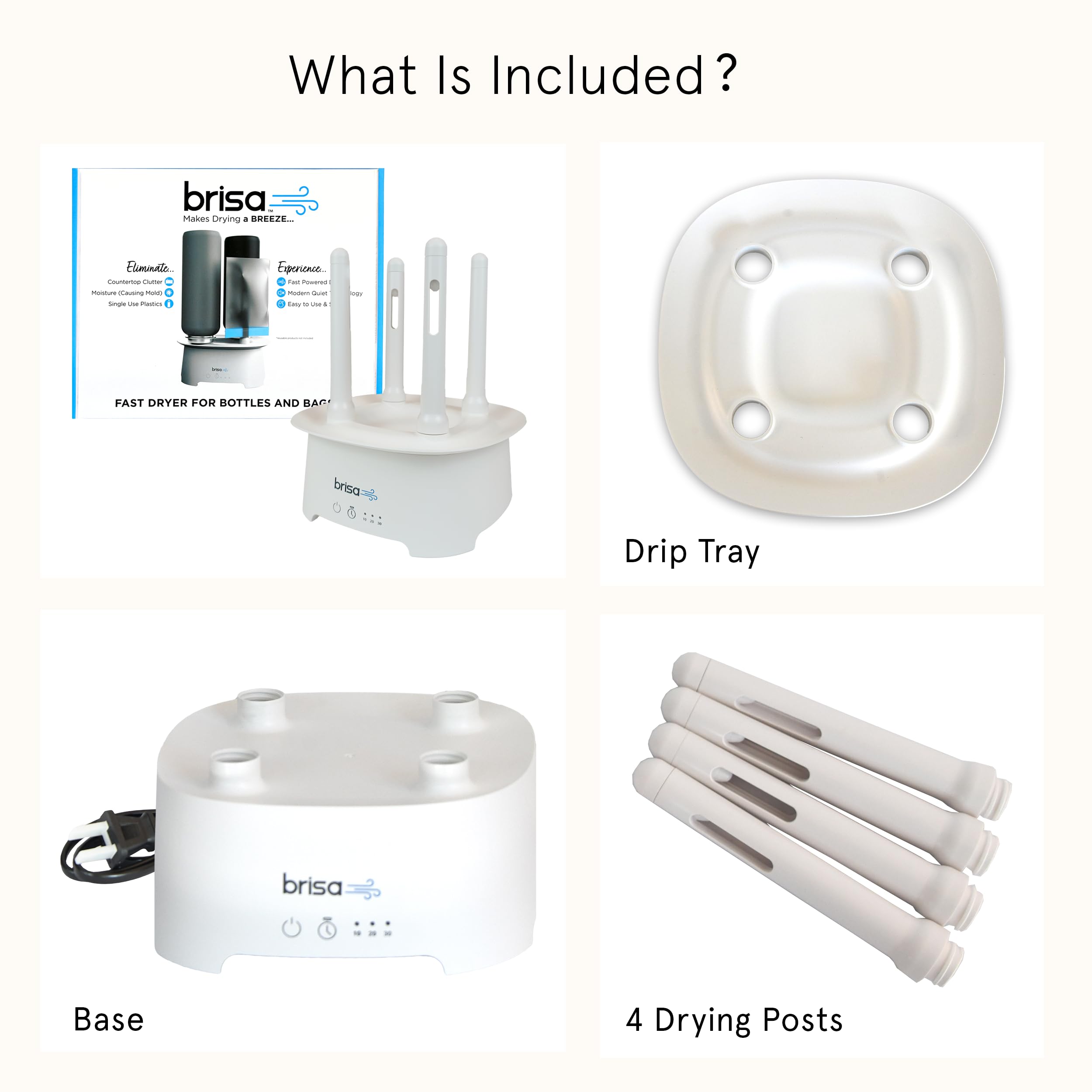 Brisa Rack sustainable drying solution supports reusable containers