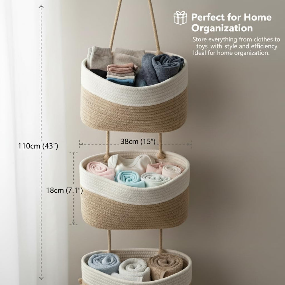 Britwicfr boho chic wall decor basket adds texture and style.
