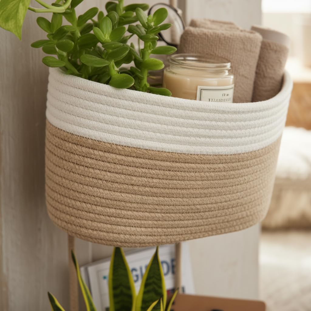 Britwicfr cotton hanging storage organizer keeps essentials organized and accessible.