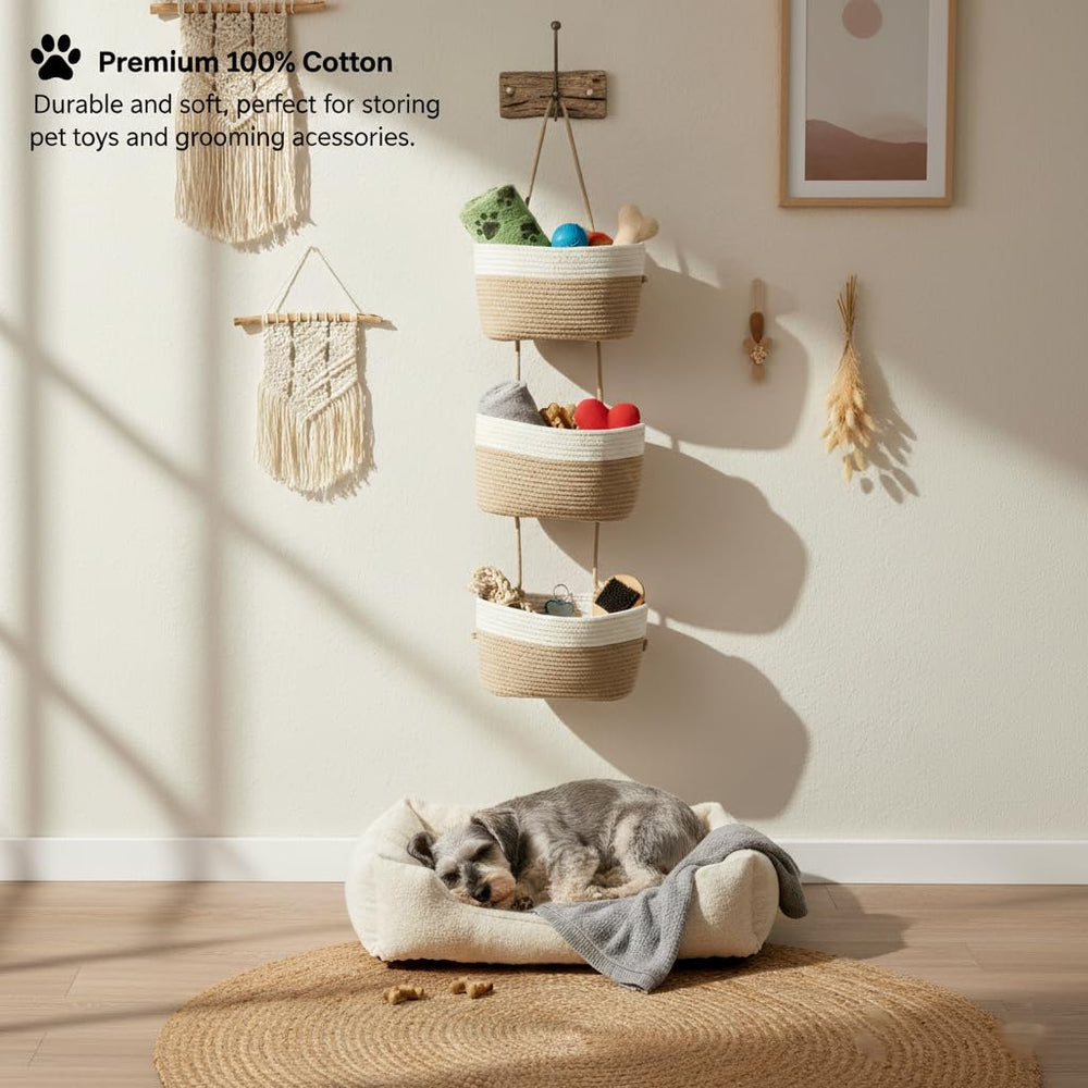 Britwicfr neutral color natural cotton basket blends with any room.