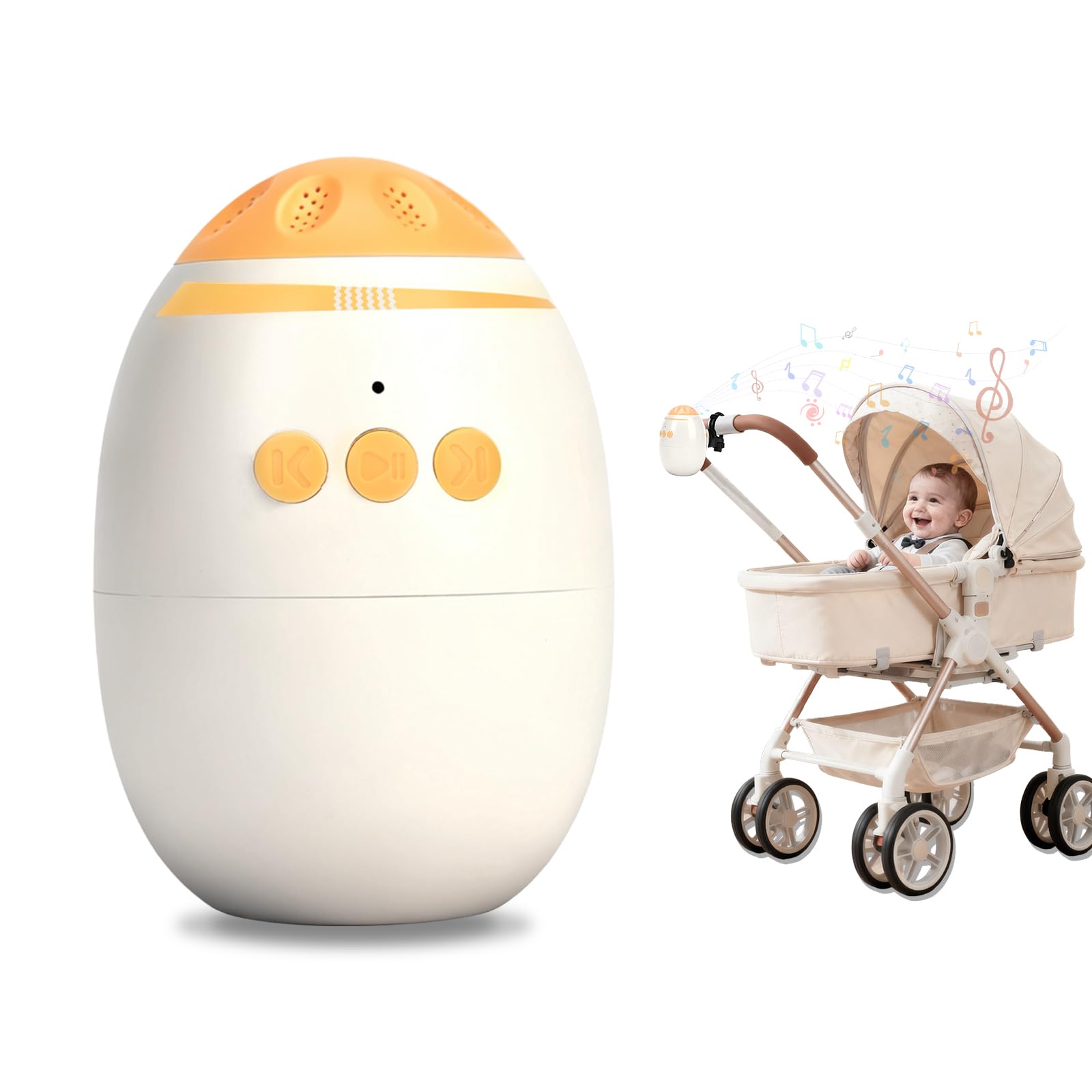 Brivouen Rechargeable Baby Rocker with universal fit secures to most strollers for hands-free soothing.
