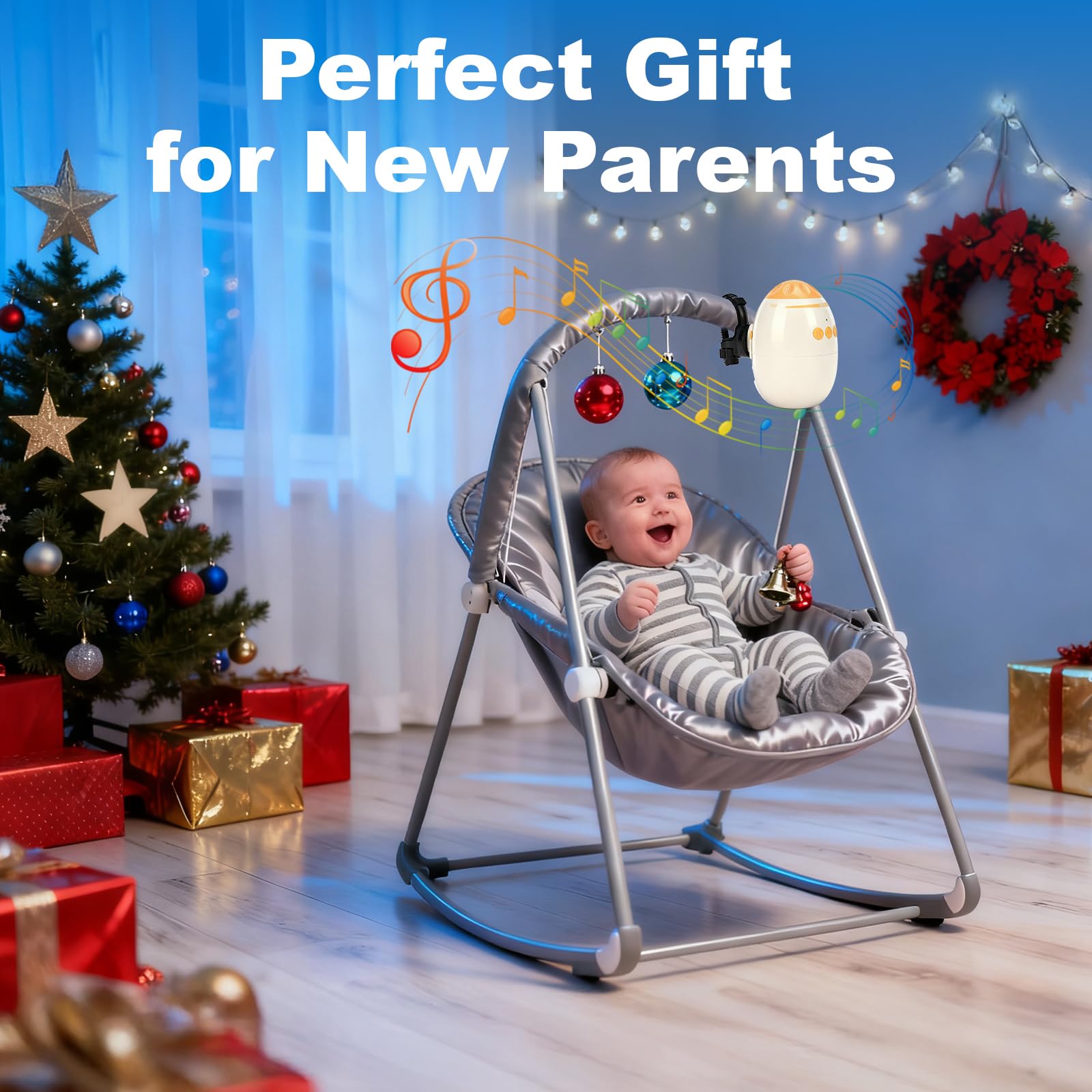 Brivouen Rocker travel-friendly design fits in a diaper bag for outings.