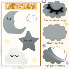 Briwooody cloud wall decor creates a soft, cozy vibe in any room.