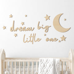 Briwooody dream big sign adds an uplifting focal point to the nursery