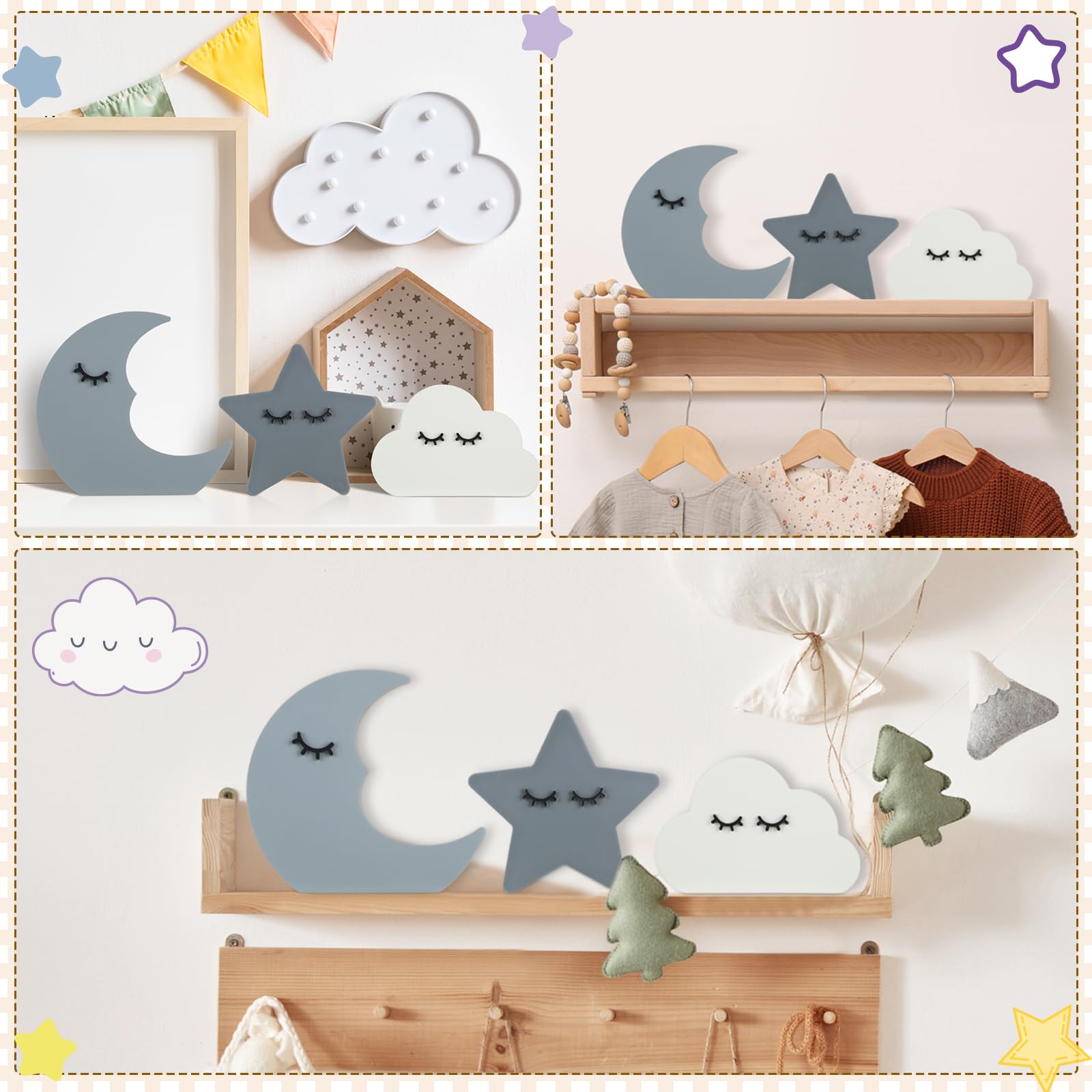 Briwooody durable wood decor for long lasting nursery accents.