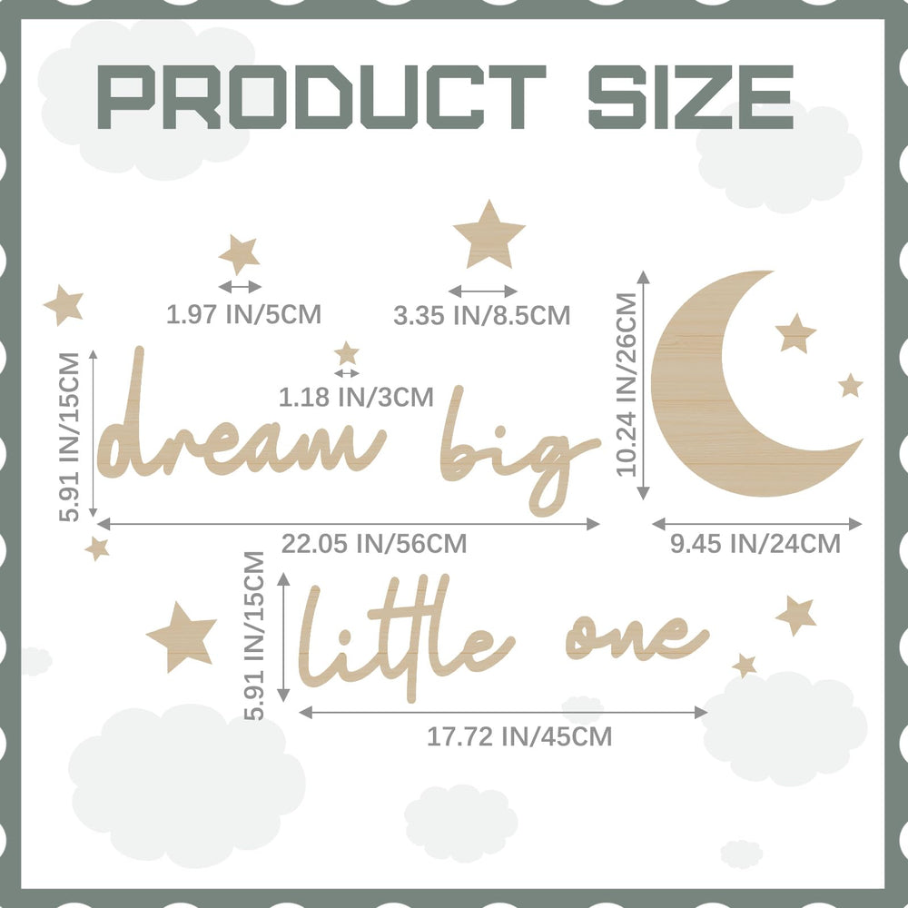 Briwooody little one sign complements gender-neutral walls with warm wooden charm