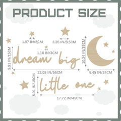 Briwooody little one sign complements gender-neutral walls with warm wooden charm