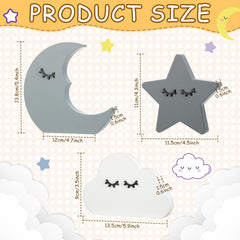 Briwooody star wall decor brings playful light to a nursery or playroom.