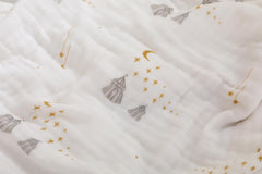 Brnabiou muslin blanket featuring tent design, lightweight for outdoor strolls.