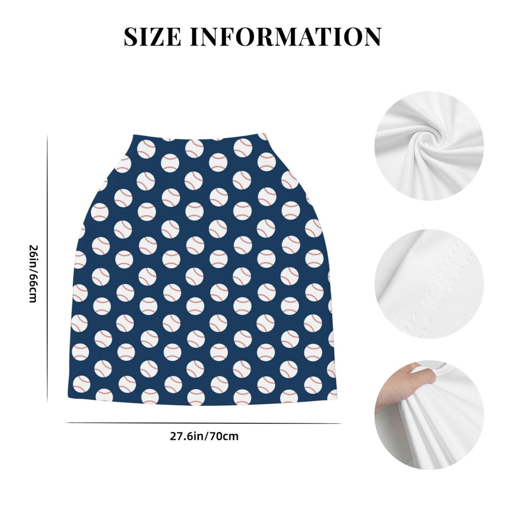 Broiteid Baseball Blue multi-use canopy fits car seats and strollers quickly.