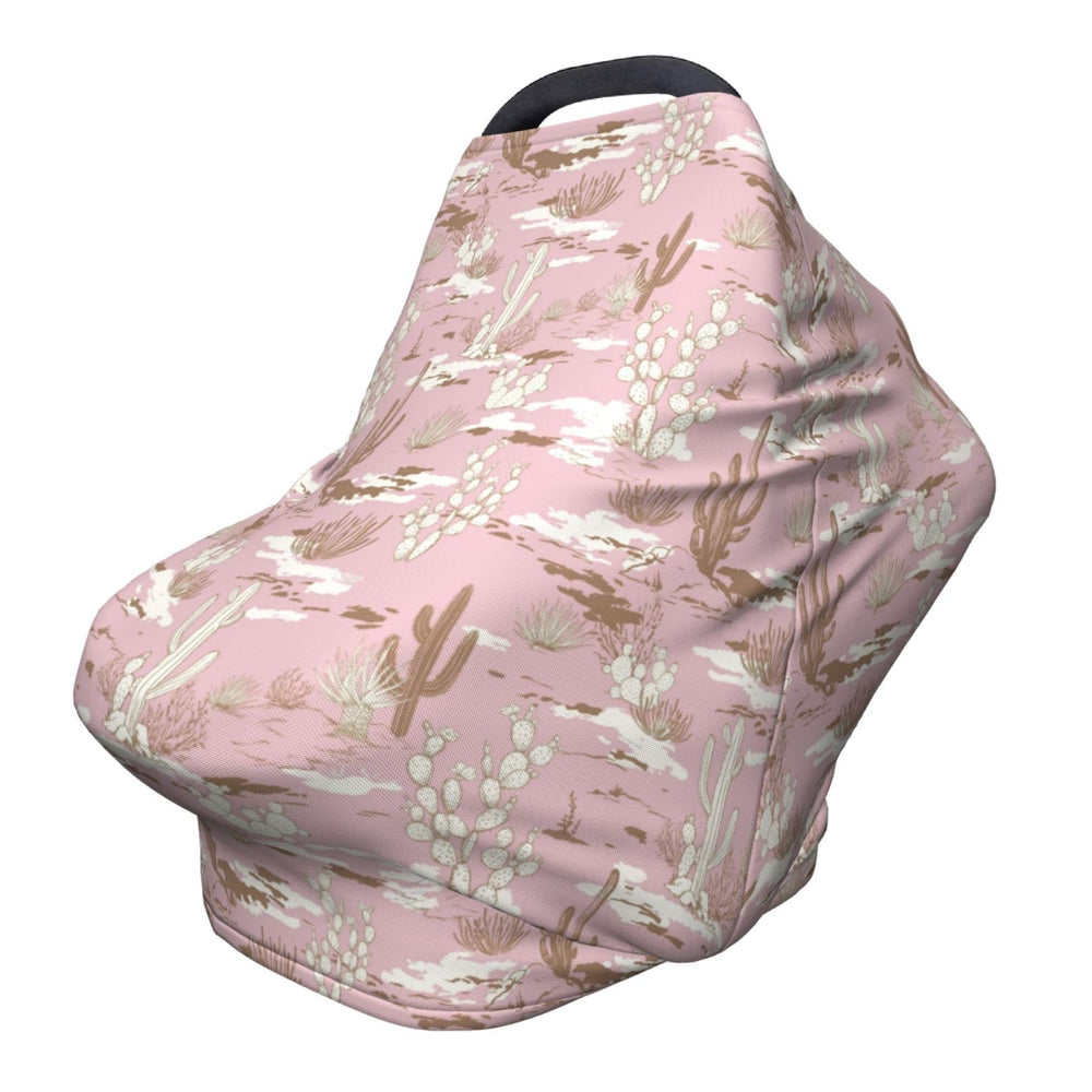 Broiteid Cactus Carseat Cover with 360-degree coverage shielding baby from sun.