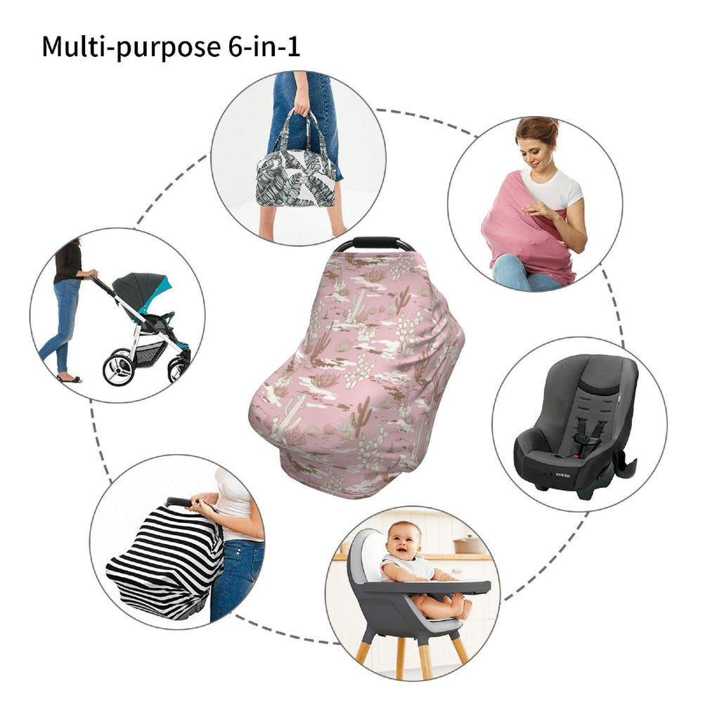 Broiteid Cactus Carseat Cover fits most strollers and car seats securely.