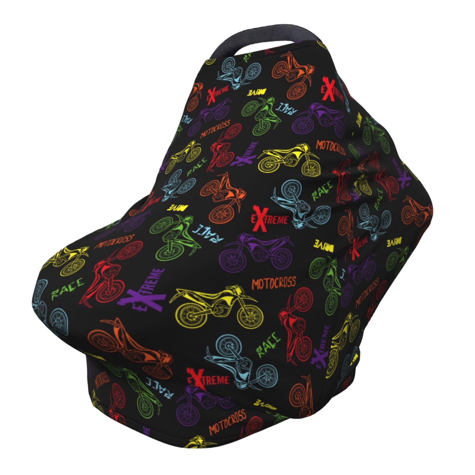 Broiteid motorcycle car seat cover with 360 coverage shielding baby during travel