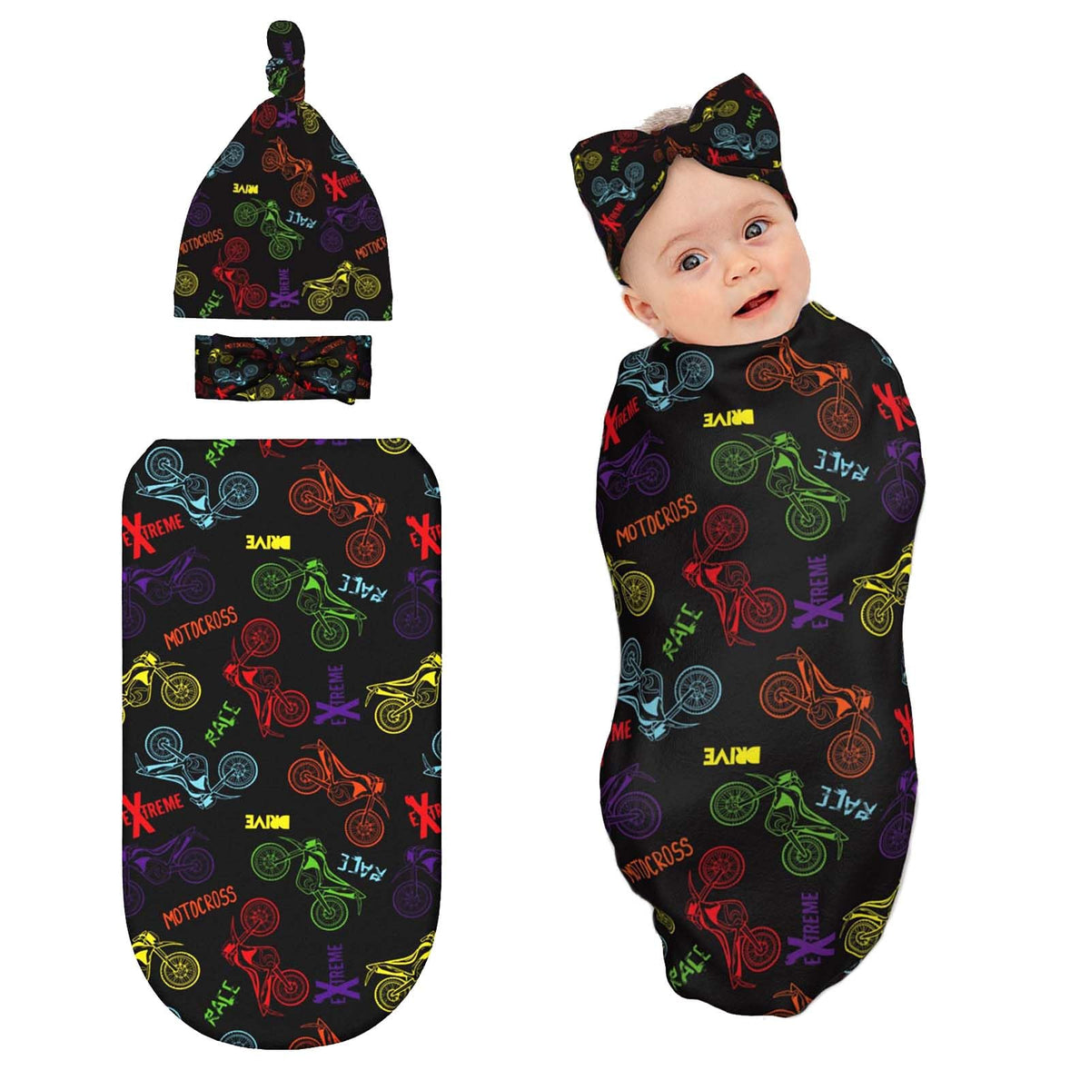 Broiteid Motorcycle Swaddle Blanket for snug baby wraps and comfy skin contact.