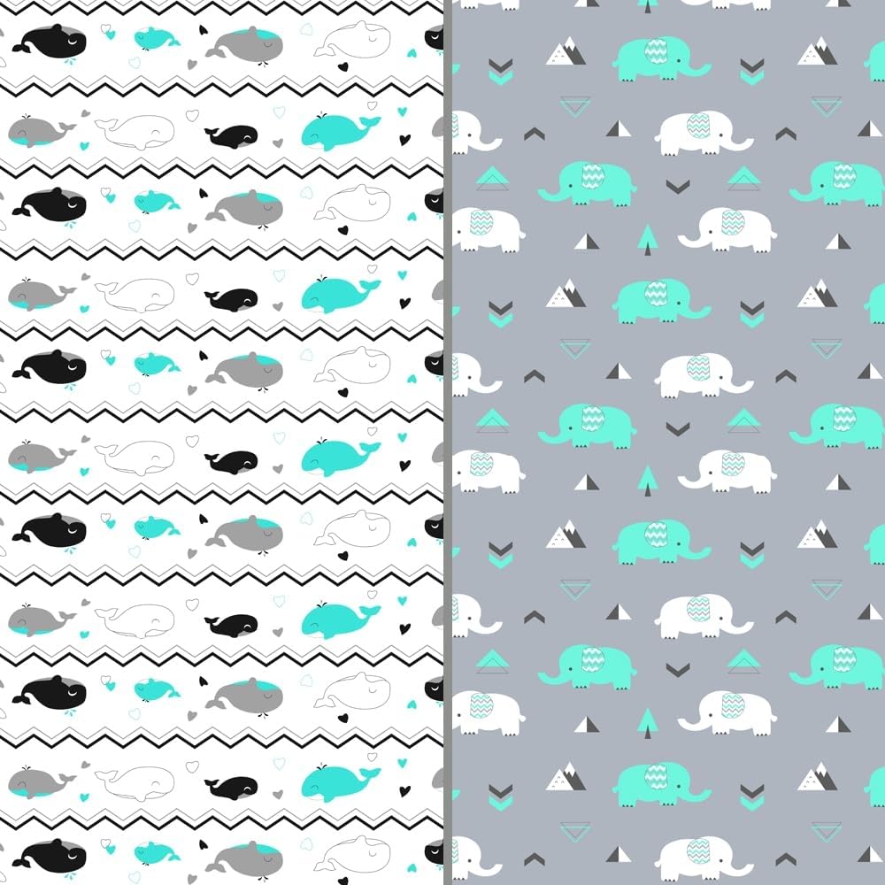 BROLEX 2-pack changing pad covers in varied designs for kids