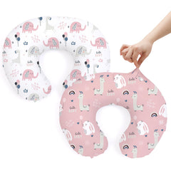 BROLEX baby nursing pillow covers with elephant design for cozy feeding comfort.