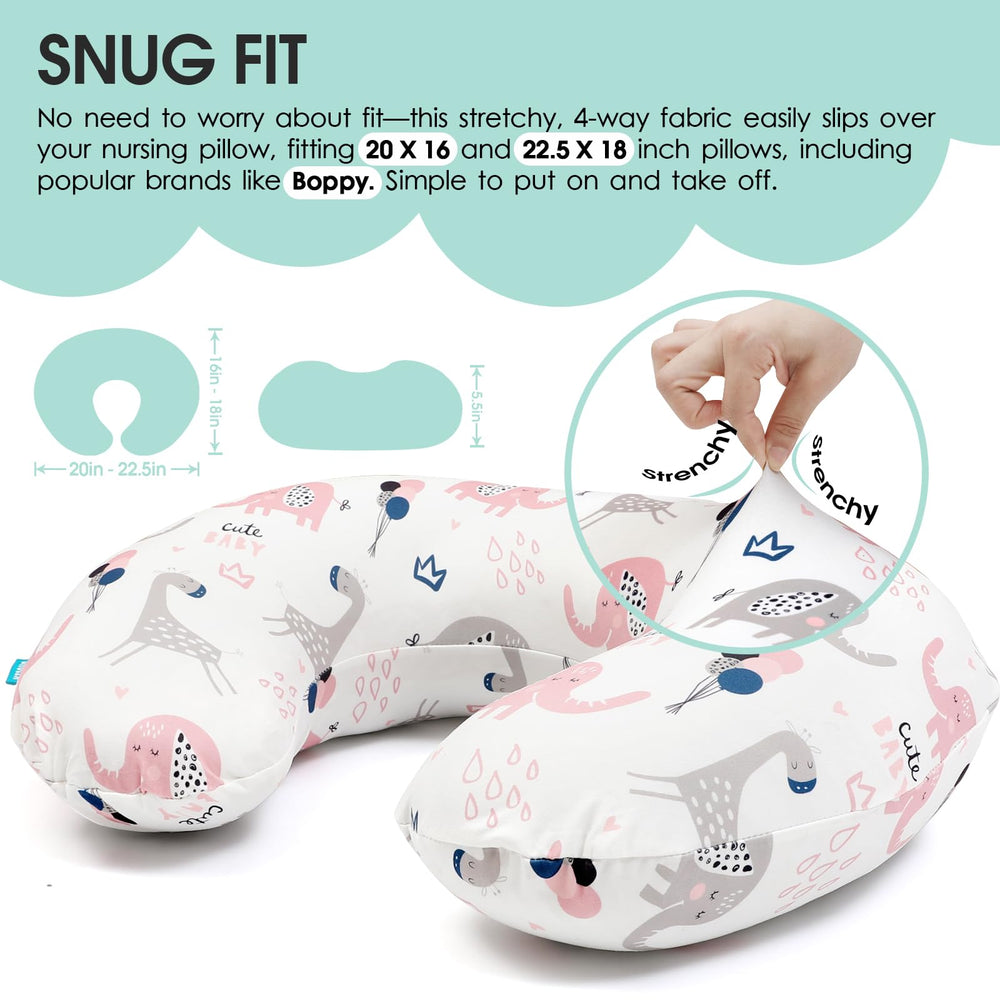 BROLEX nursing pillow covers featuring rabbit design brighten nursery for mom and baby.