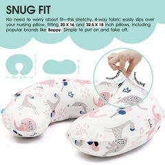 BROLEX nursing pillow covers featuring rabbit design brighten nursery for mom and baby.