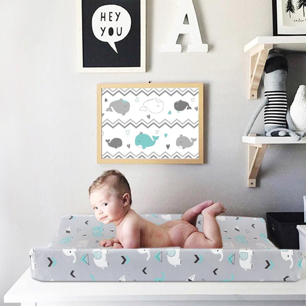 BROLEX changing pad cover is machine washable and durable for busy homes