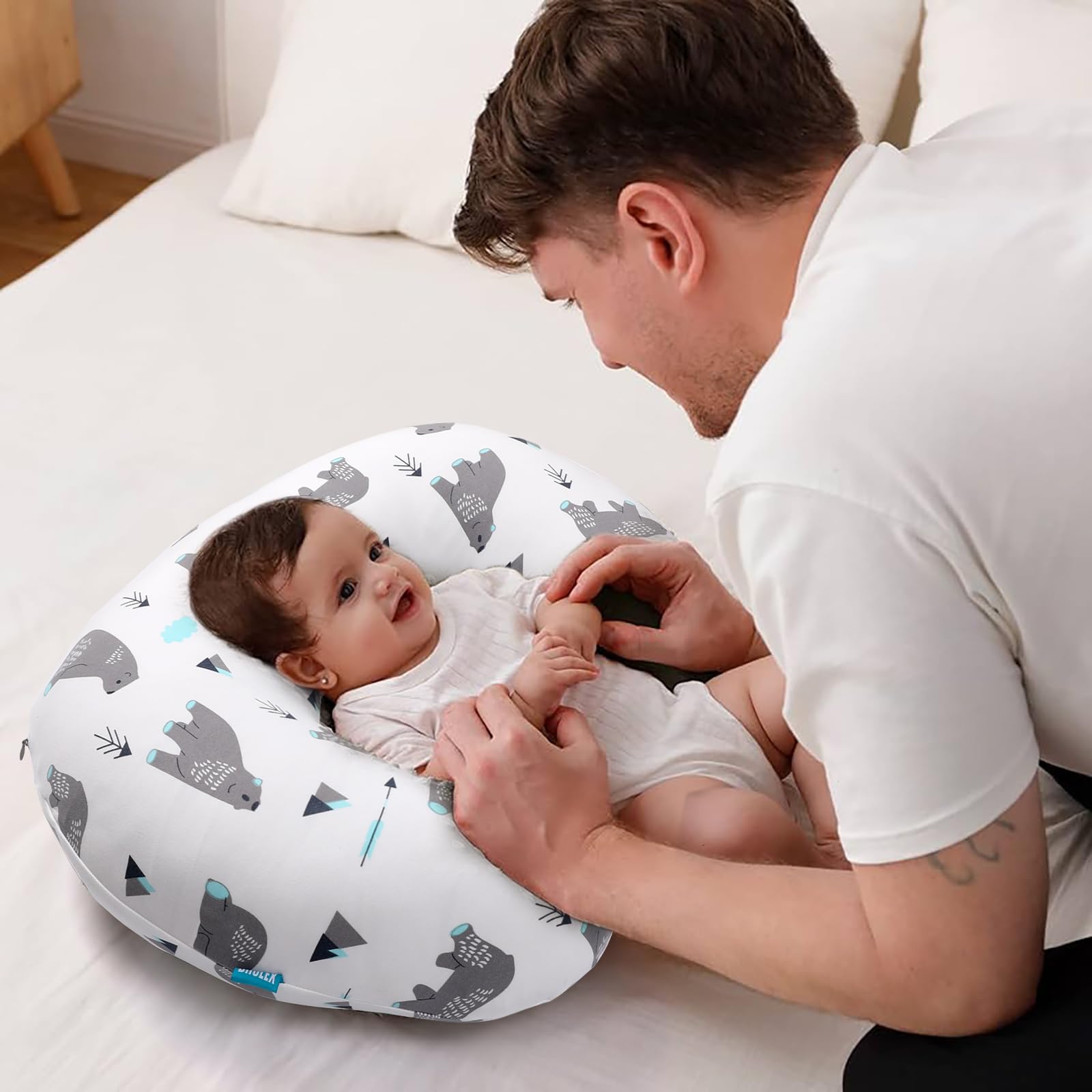 BROLEX pillow cover comes in multiple colors and patterns to match any nursery.