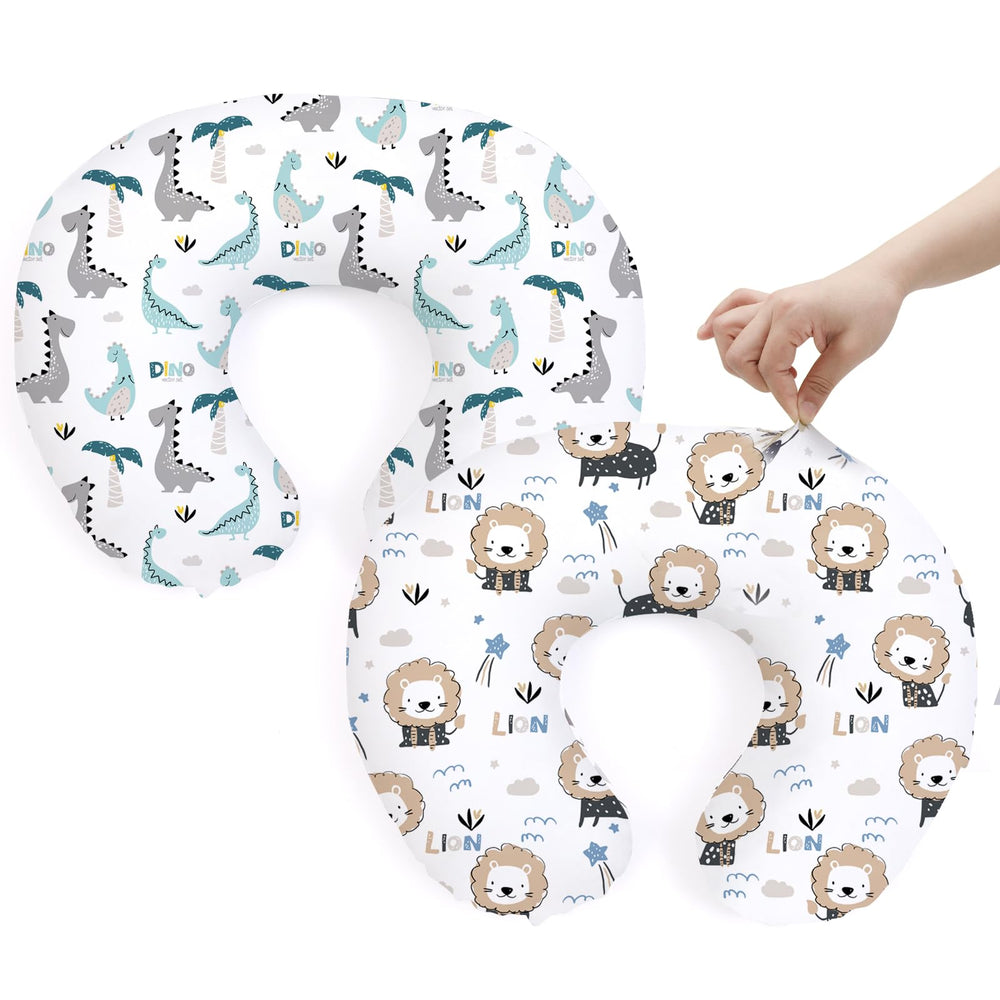 BROLEX dinosaur-pattern pillow cover adds playful style to nurseries while protecting the pillow.