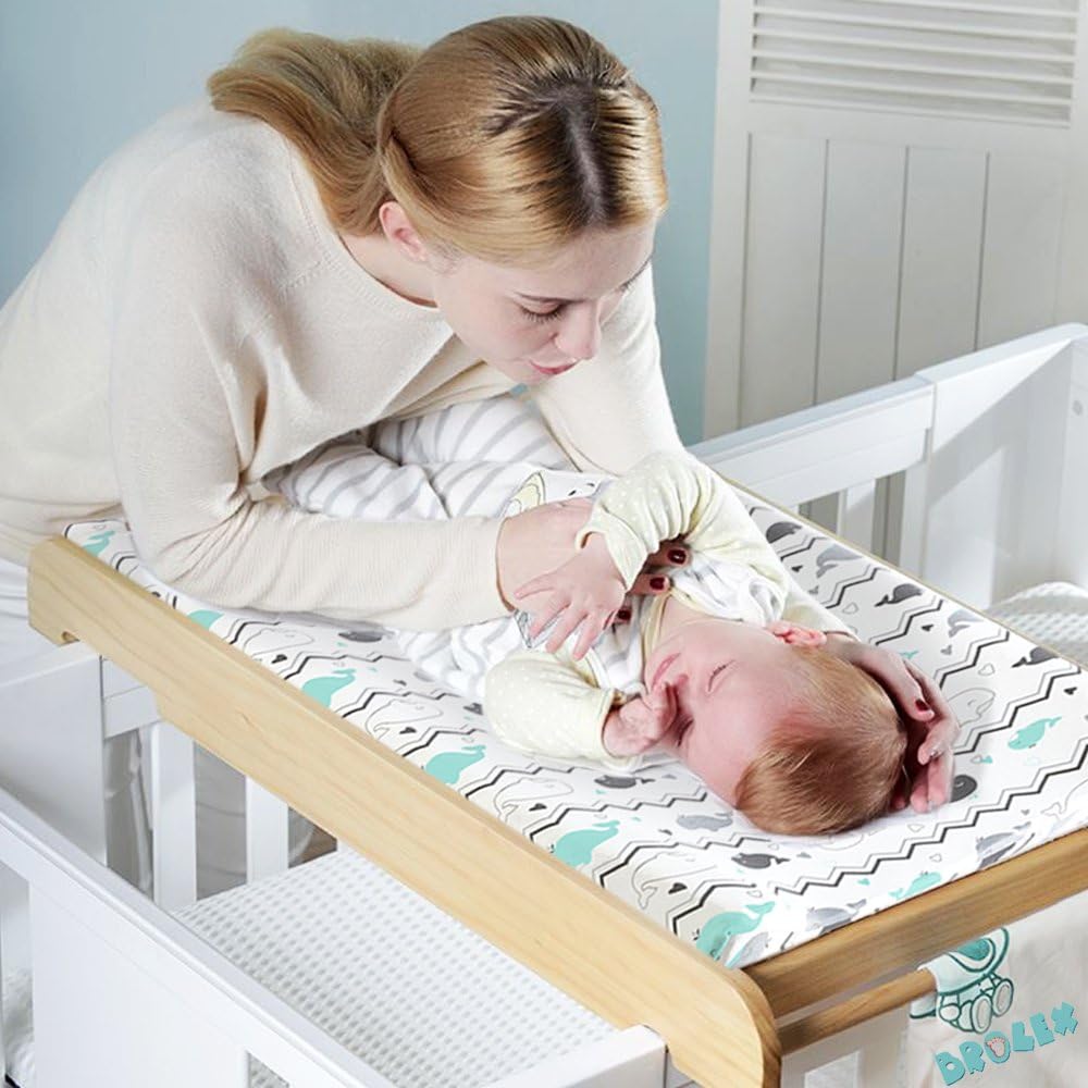 BROLEX jersey-knit changing pad cover soft touch fabric for sensitive skin