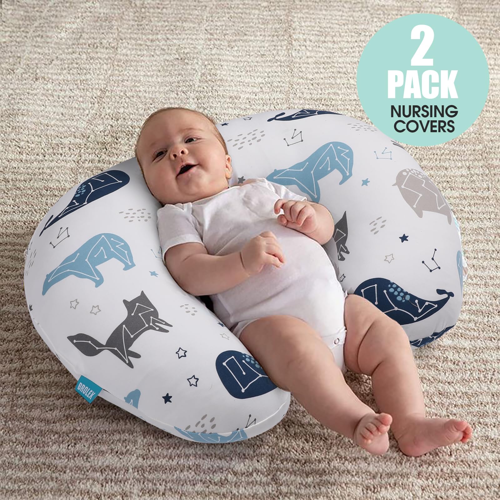 BROLEX machine-washable pillow cover keeps colors vibrant after washes