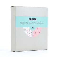 BROLEX mini crib sheets ultra-soft material for newborn comfort