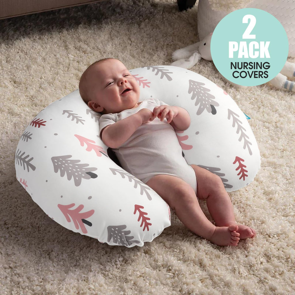 BROLEX nursing pillow cover features soft, breathable fabric for baby comfort.