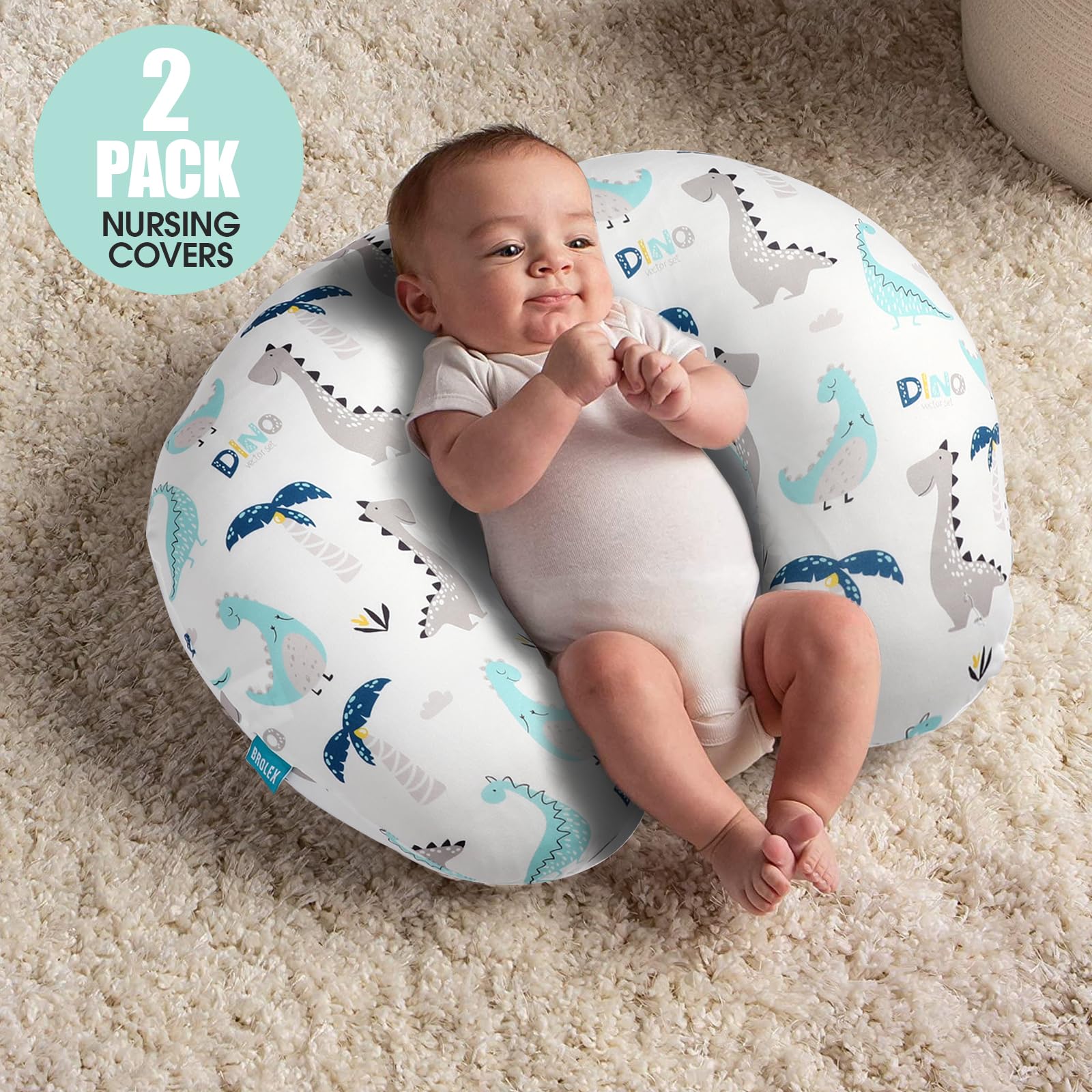 BROLEX soft fabric close-up emphasizes gentle material for baby comfort.