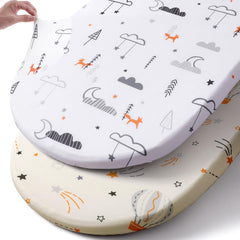 BROLEX starsmoon-balloon bassinet sheets; ultra-soft fabric for gentle sleep.