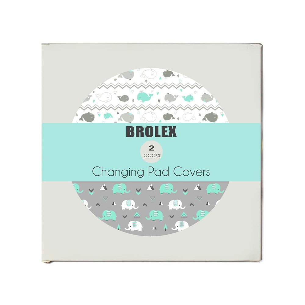 BROLEX changing pad cover with whale pattern for cozy baby comfort