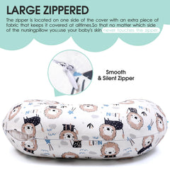 BROLEX stretchy elastic-edge design ensures a snug fit on standard Boppy pillows.