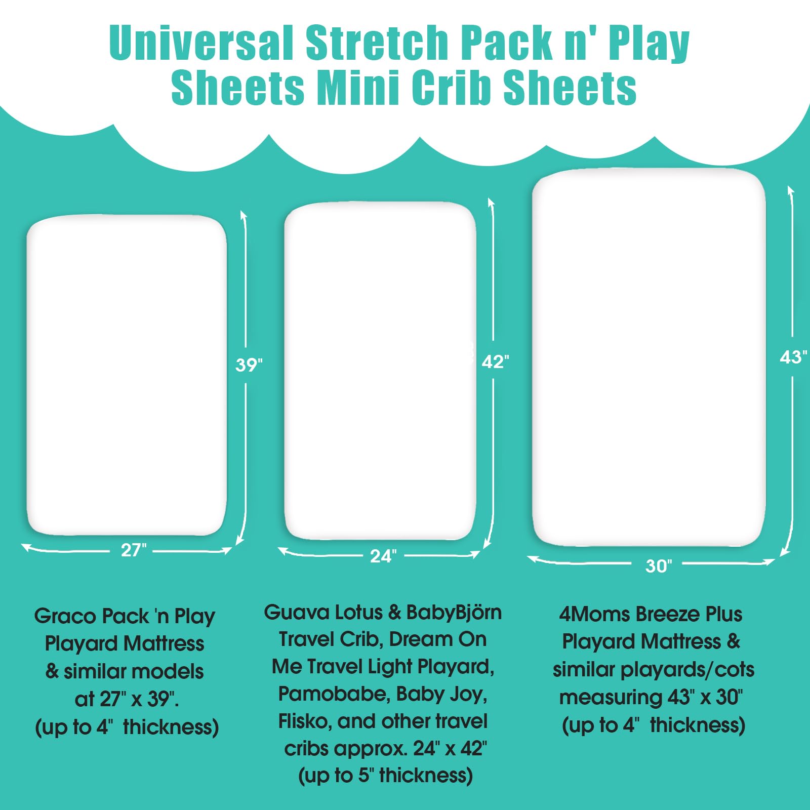 BROLEX ultra-soft mini crib sheet closeup showing stretch and fit
