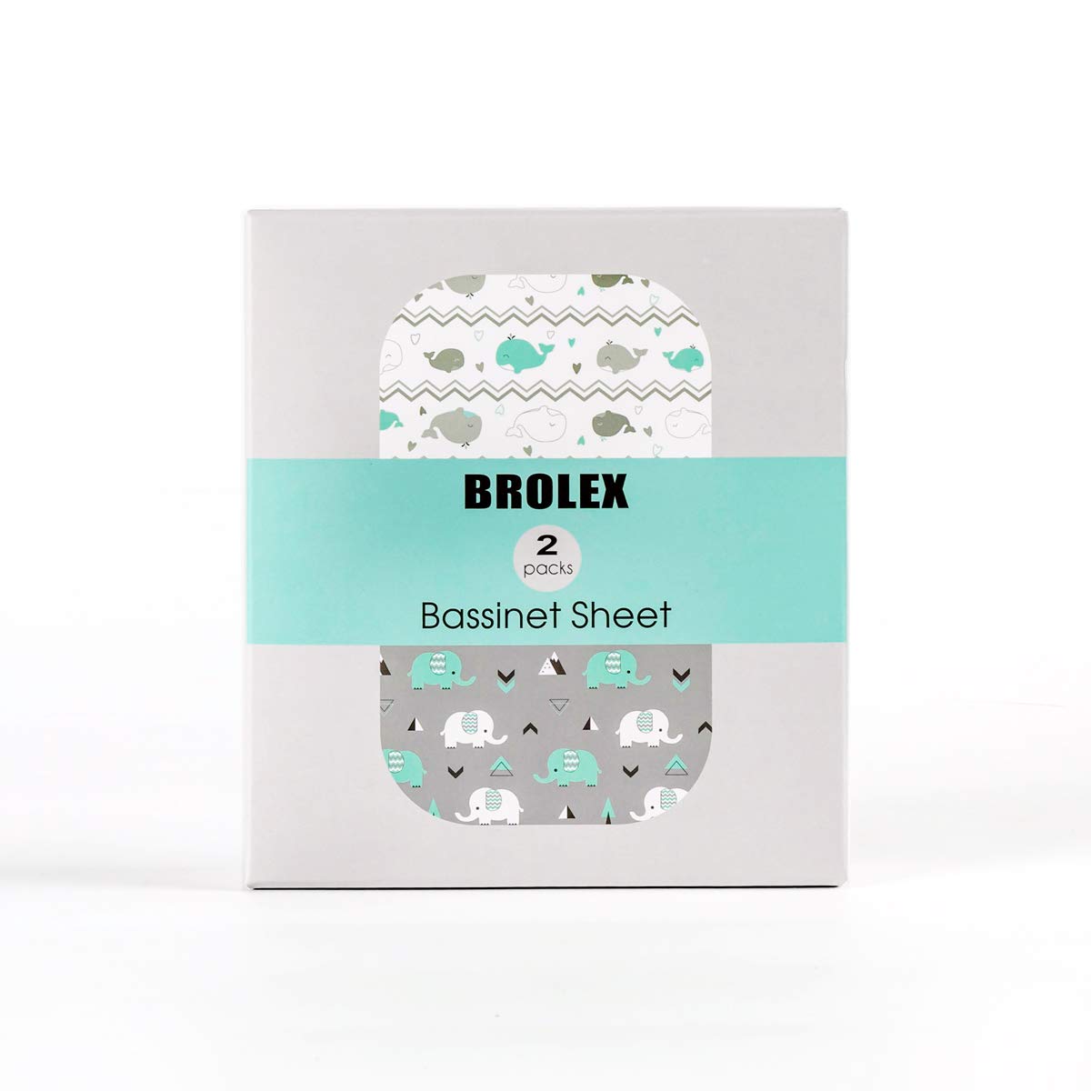 BROLEX universal-fit sheets adapt to oval, round, rectangle bassinet shapes