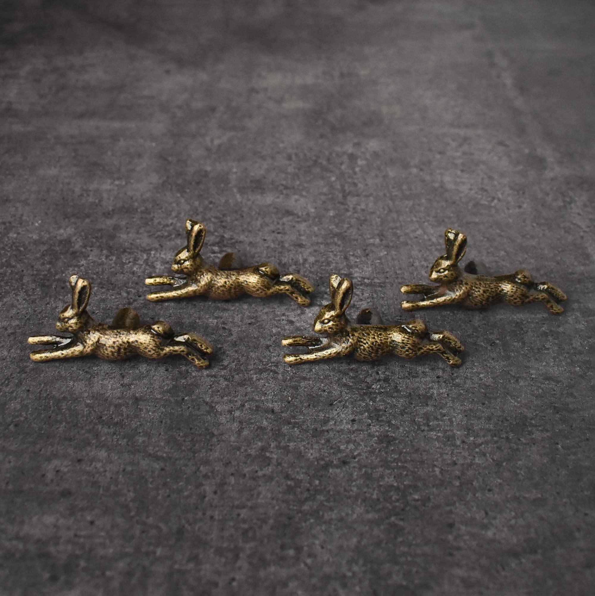BROOK AND BIRCH rabbit knob pack of 4, versatile furniture hardware.