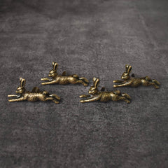 BROOK AND BIRCH rabbit knob pack of 4, versatile furniture hardware.