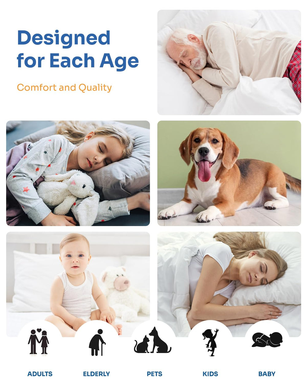 Brosive bed pad blue color blends with home decor for discreet coverage.