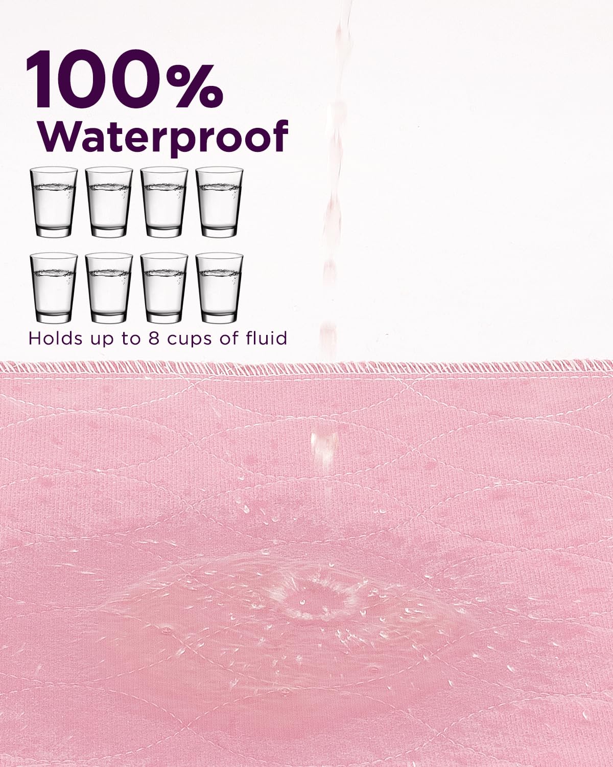Brosive bed pad is machine washable for 500+ uses.