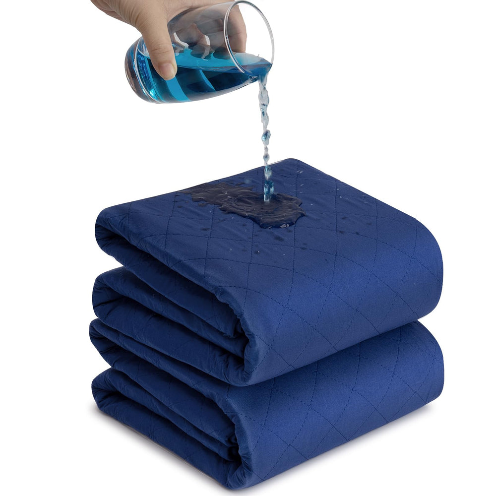 Brosive bed pads waterproof 36x72 navy fabric texture closeup shows soft surface