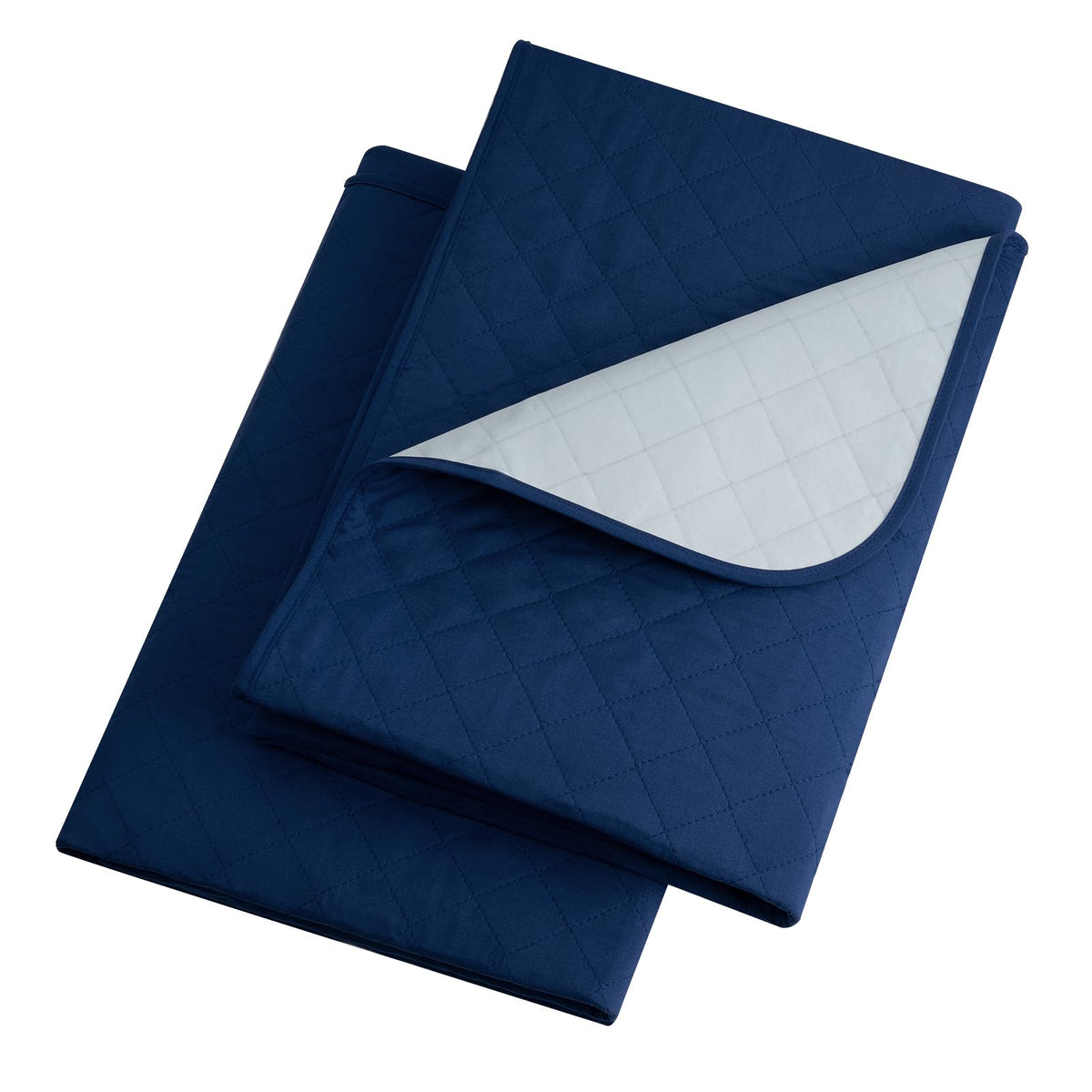 Brosive Hide Stains Navy Blue bed pad 34x36 inch 2-pack protects bedding and furniture.