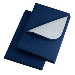 Brosive Hide Stains Navy Blue bed pad 34x36 inch 2-pack protects bedding and furniture.