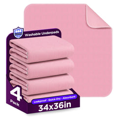 Brosive washable bed pad 34x36 pink protecting bed and sofa.