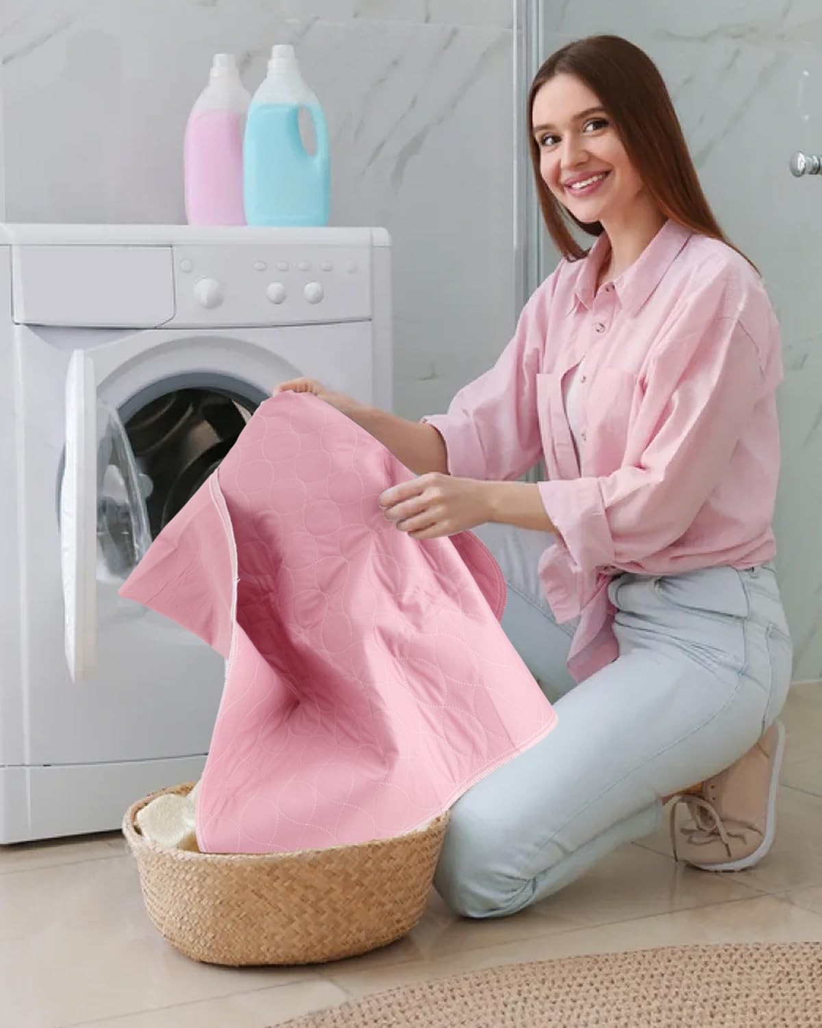 Brosive pink bed pad 36x52 multiuse ready for bed or seating.